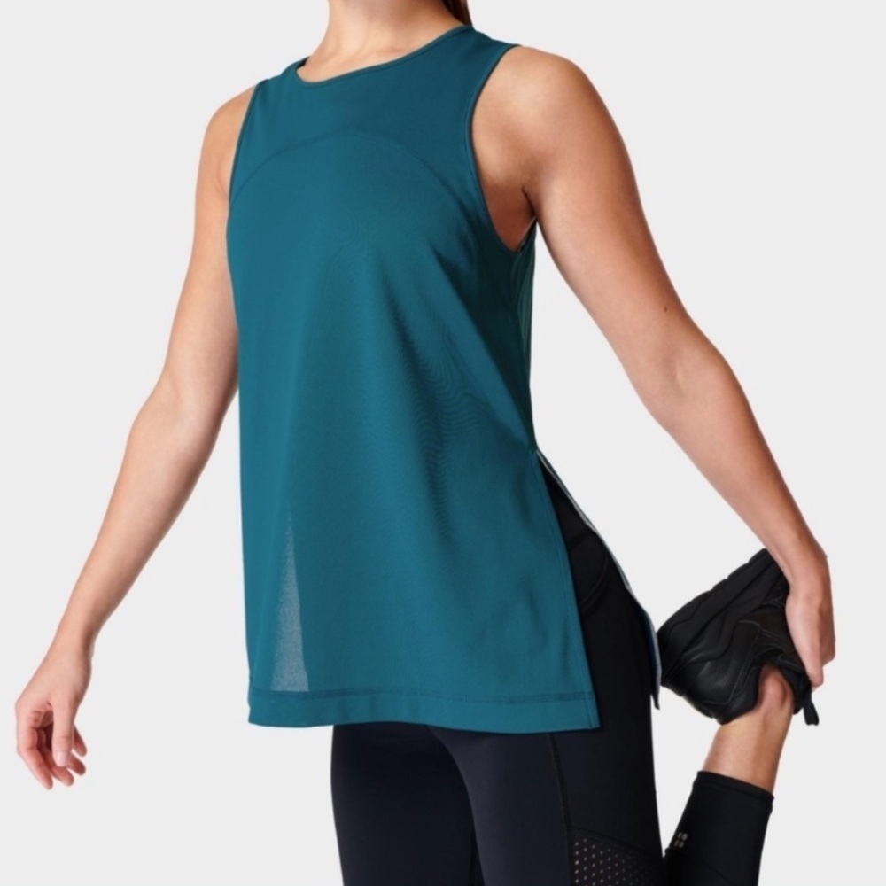 Sweaty Betty Cascade Blue Light Speed Running Tank Top